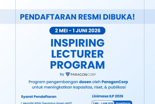 ParagonCorp Buka Pendaftaran Inspiring Lecturer Program 2026, Dorong Dosen Jadi Penggerak Perubahan